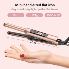 JAETON mini flat iron for edges and bangs on short hair