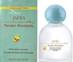 Jafra Tender Moments baby cologne bottle with gentle scent for delicate skin.
