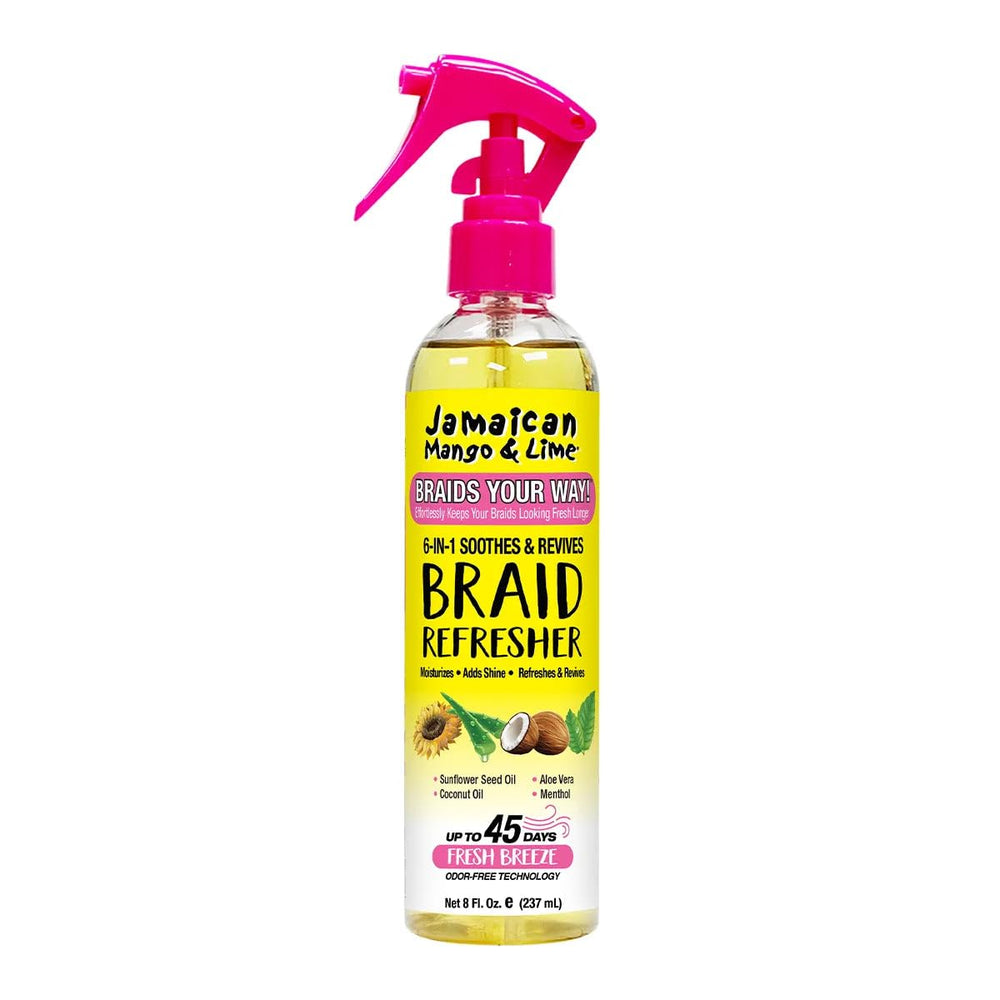 Jamaican Mango Lime Braids Your Way 6-in-1 bottle for quick braid refresh
