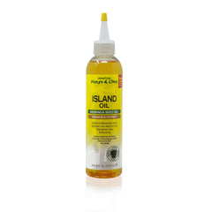 Jamaican Mango Lime Island Oil scalp oil bottle close-up for nourishing scalp and hydrated roots