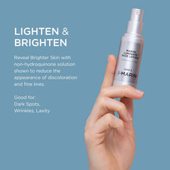 Jan Marini Luminate application on face shows pea-sized amount usage
