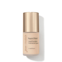 Jane Iredale Beyond Matte foundation bottle with long-wear semi-matte finish.