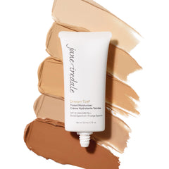 Jane Iredale Dream Tint Medium SPF 15 protects UVA/UVB daily.