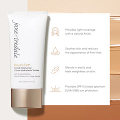Jane Iredale Dream Tint Medium swatch shows natural finish and even coverage.