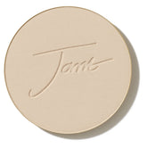 Jane Iredale PurePressed Base refill packaging close-up for weightless mineral coverage.