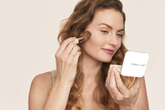 Jane Iredale PurePressed Base water resistance indicates longer wear in humidity.