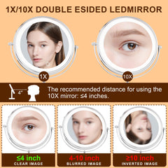 JANEEVA 360° rotation enables flexible angle adjustment for precise makeup.