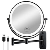JANEEVA wall-mounted makeup mirror front view for everyday grooming and lighting