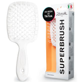 Janeke Superbrush detangling bristles close-up for gentle knot removal.