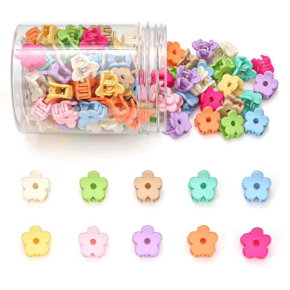 JANFUN small flower hair clips 100pcs pack in colors for versatile daily styling