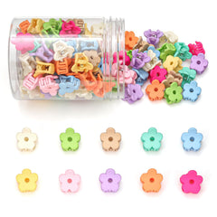 JANFUN small flower hair clips 100pcs pack in colors for versatile daily styling