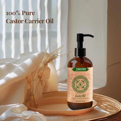 JANICORN castor oil bottle used for scalp massage routine