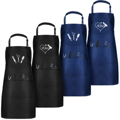 Janmercy 4-pcs hair stylist apron front view showing full coverage and professional look