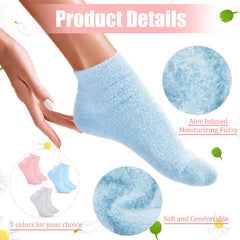 Janmercy Aloe Socks gray fuzzy-sole ideal for night hydration and daily wear