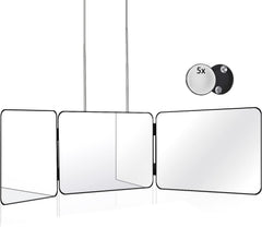 JANMPASK 3-Way Mirror real glass front view for precise self-cut visibility.