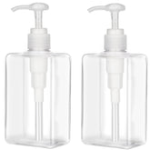 Jansburg 280ml pump bottle flat-square front view for travel-friendly storage