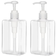 Jansburg 280ml pump bottle flat-square front view for travel-friendly storage