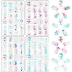 JANYUN 96-piece winter nails packaging shows diverse sets for easy styling.