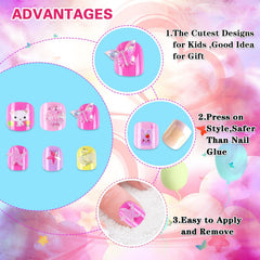 JANYUN Children False Nails crown design for dress-up fun