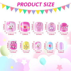 JANYUN Children False Nails flowers design for vibrant kid-friendly nail art