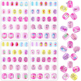 JANYUN Children False Nails hearts pattern for quick party-ready nails