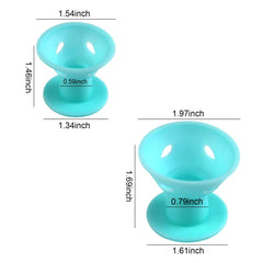 JANYUN magic hair rollers small pale cyan for tight defined curls