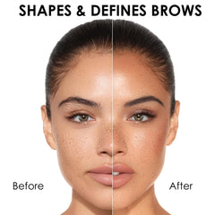JAPONESQUE rose-gold brow shaping tweezers highlight defined arches for groomed looks.