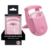 JAPONESQUE travel eyelash curler pink, ideal for on-the-go precision.
