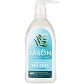 Jason Tea Tree Body Wash double-pack bottle for refreshing cleanse and soothing tea tree aroma.