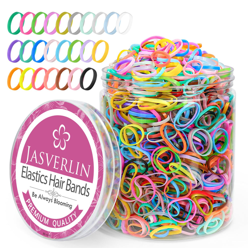 JASVERLIN colorful baby rubber bands collection shows vibrant hues for every hairstyle