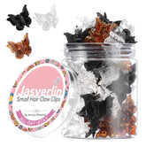 JASVERLIN mini butterfly clip in black secures a chic look.