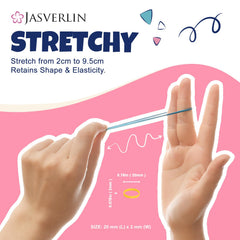JASVERLIN rainbow hair bands 2000-pack stored in a portable jar for easy on-the-go styling