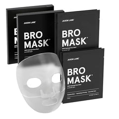 JAXON LANE Bro Mask hydrogel application showing moisture locking for hydrated skin.
