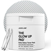 JAXON LANE Rice Toner Pads pack closeup for quick daily exfoliation and prep.