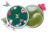JAYJUN JJ Green Tea Eye Patch jar shows cooling, refreshing under-eye care.