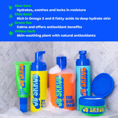 JB SKRUB acne face wash foaming cleanses sensitive skin without dryness.