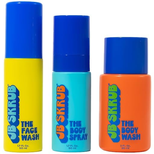 JB SKRUB Junior Travel Trio hydrating body wash for daily refreshing cleanse for kids.
