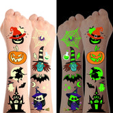 JCFIRE glow tattoo skeleton for kids party favors with glow-in-the-dark appeal.