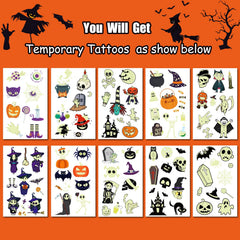 JCFIRE glow tattoo vampire design shown for spooky party vibe.