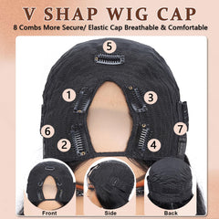 jcoolo V Part Wig 100 percent Brazilian virgin hair supports heat styling