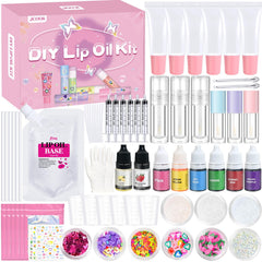 Jcoos lip gloss kit contents show a complete DIY setup for creative, personalized gloss