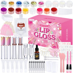 JCOOS lip gloss making kit contents ready for easy at-home DIY projects.