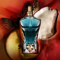 Jean Paul Gaultier Le Beau bottle front view signals refined masculinity.