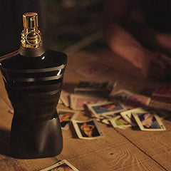 Jean Paul Gaultier Le Male Le Parfum Intense box packaging highlighting premium gift