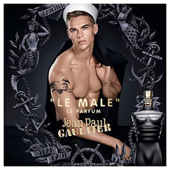 Jean Paul Gaultier Le Male Le Parfum Intense shelf display for premium presence