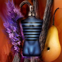 Jean Paul Gaultier Ultra Male spray nozzle close-up showcases a long-lasting scent focus.