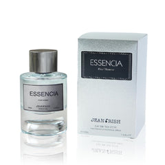 Jean Rish Essencia spritz bottle shows mint top notes for a refreshing daytime boost
