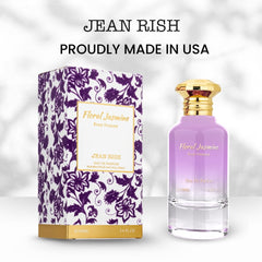 Jean Rish Floral Jasmine cap closeup highlights premium cap detailing and luxe packaging