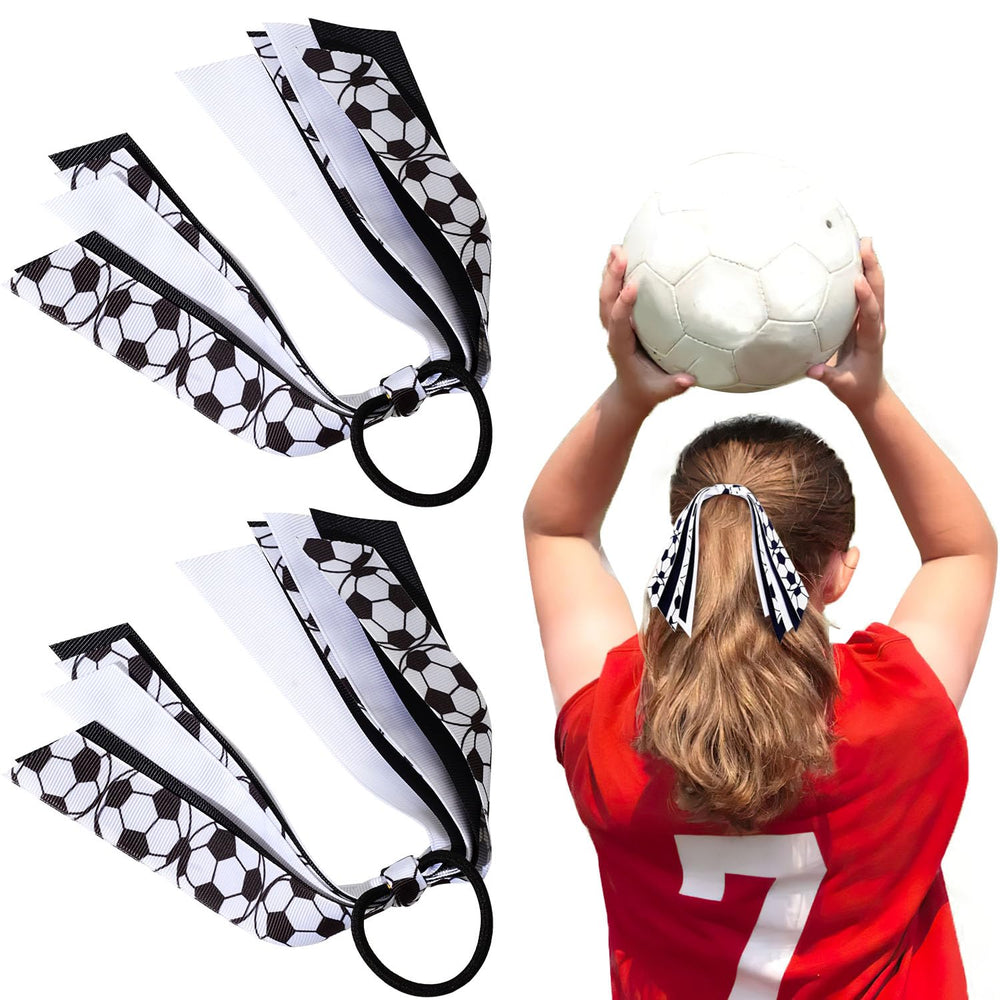 Jeffan cheer soccer hair bow closeup for vibrant team look at games
