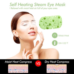 Jekeno Steam Eye Mask warm therapy helps relaxation before sleep.